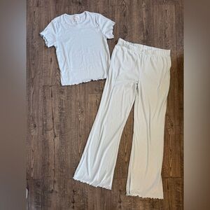 PJ Salvage Pointelle Hearts Pajama Lounge Set- Size Medium